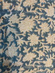 Akira Hand Block Printed Linen Fabric